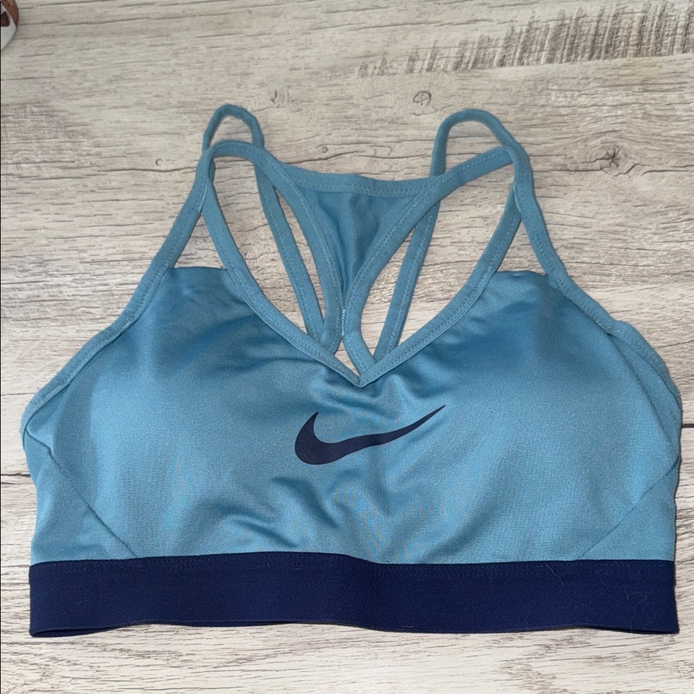 Nike Women's Teal and Navy Sports Bra